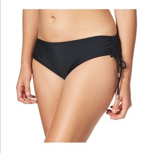 Calvin Klein Women's Side Shirred Bikini Swimsuit Bottom Large Black (2)
